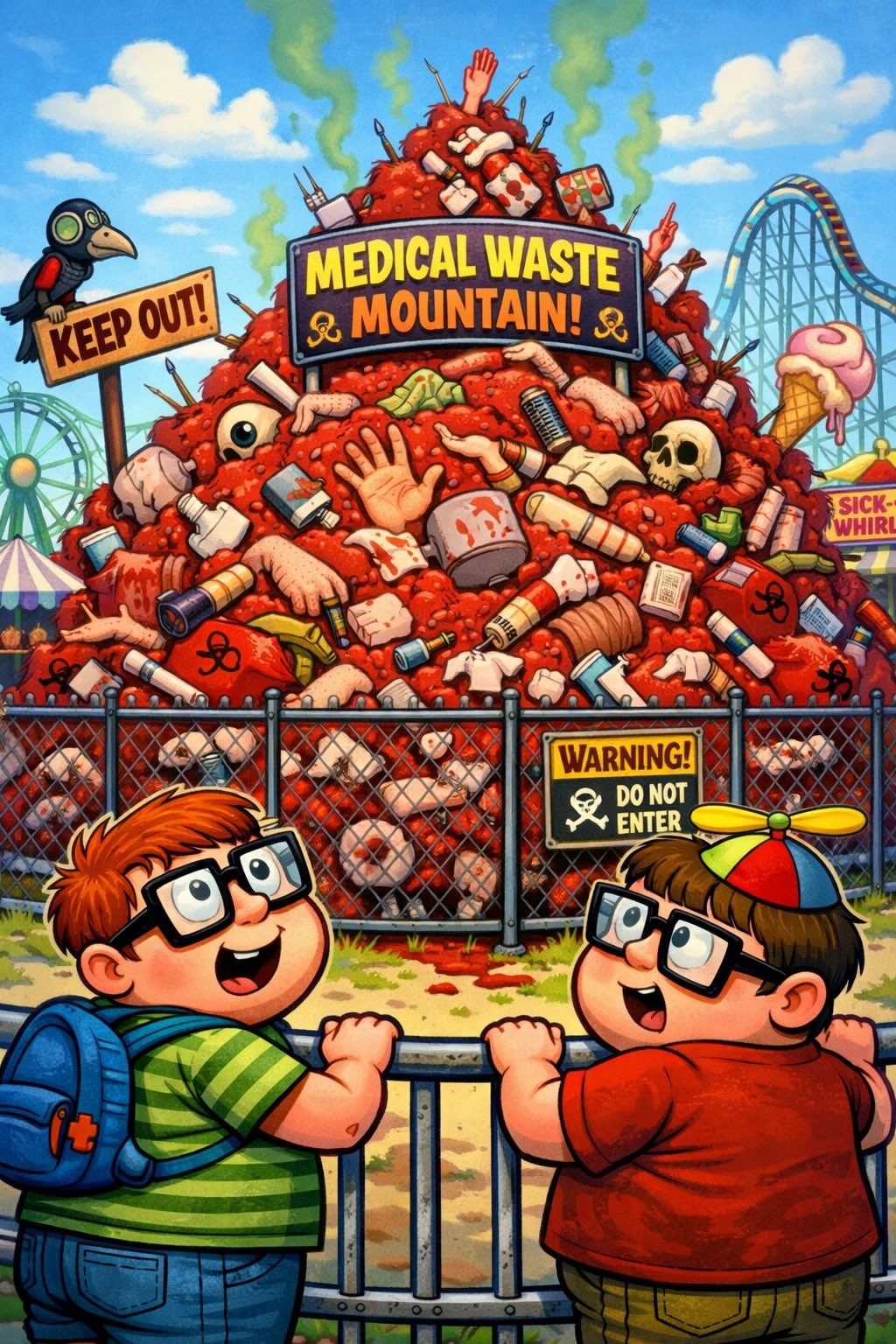 School cartoon about a field trip