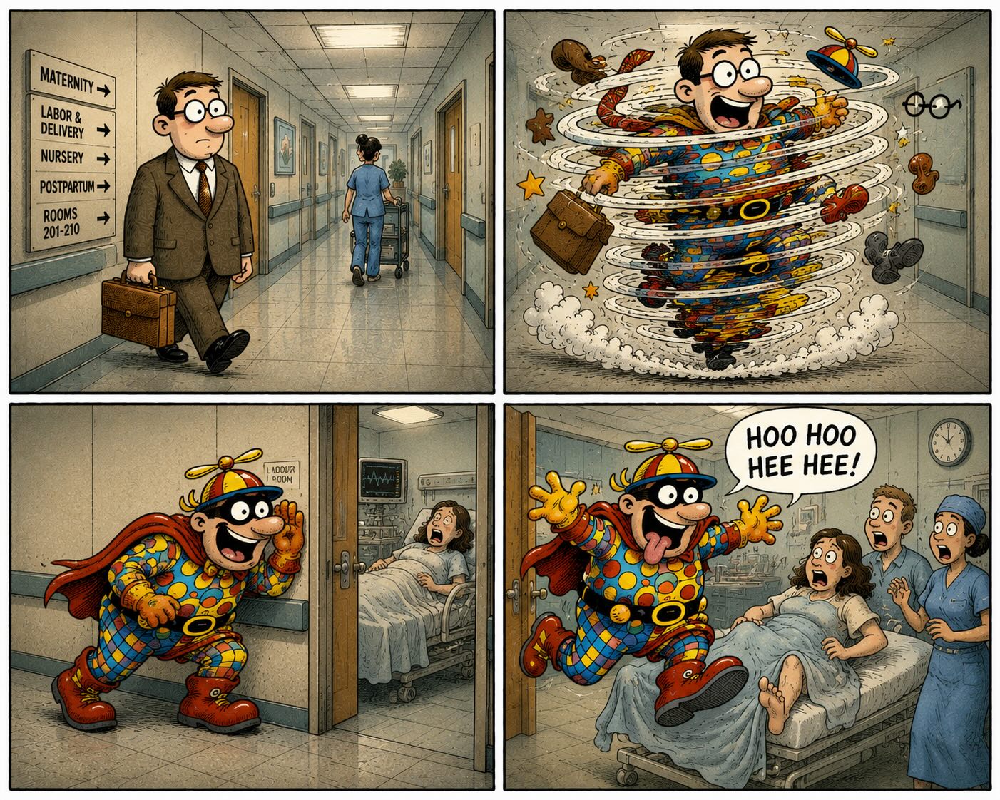 Silly hero baby shower